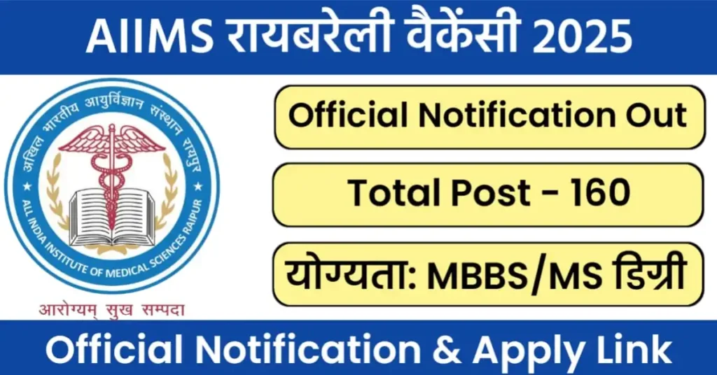 AIIMS Raebareli Recruitment 2025