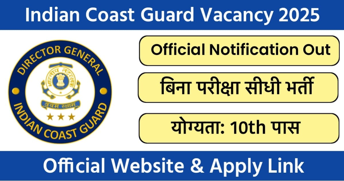 Indian Coast Guard Recruitment 2025